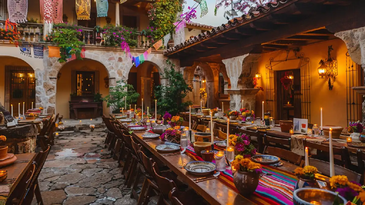 Table de mariage inspirée de la culture latine
