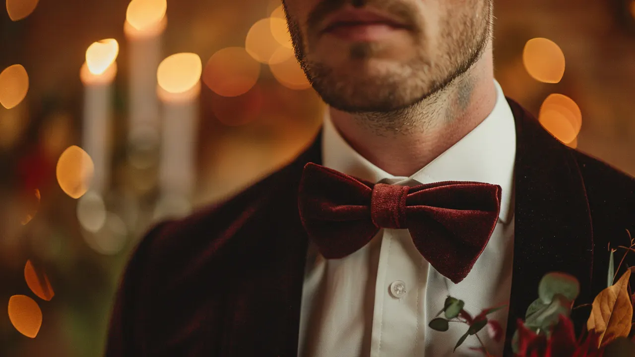Nœud papillon coloré pour mariage moderne