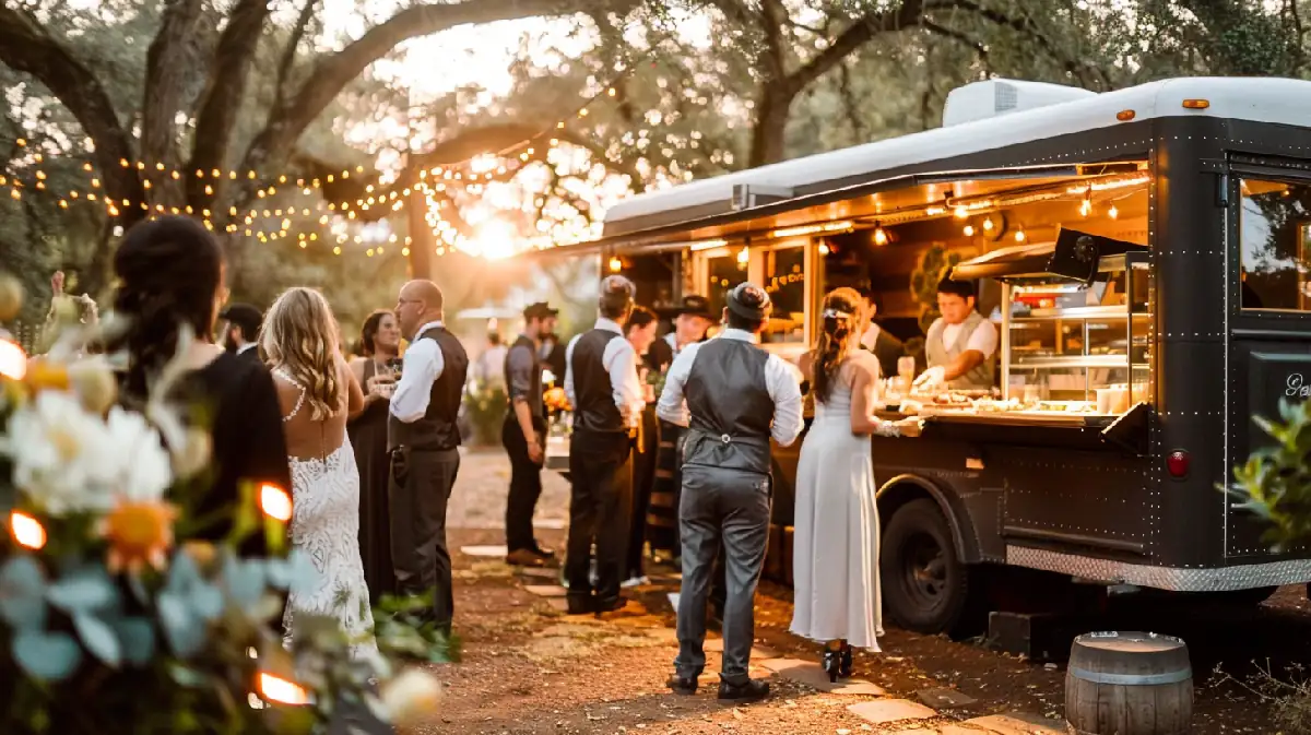 Food truck lors d'une cérémonie de mariage